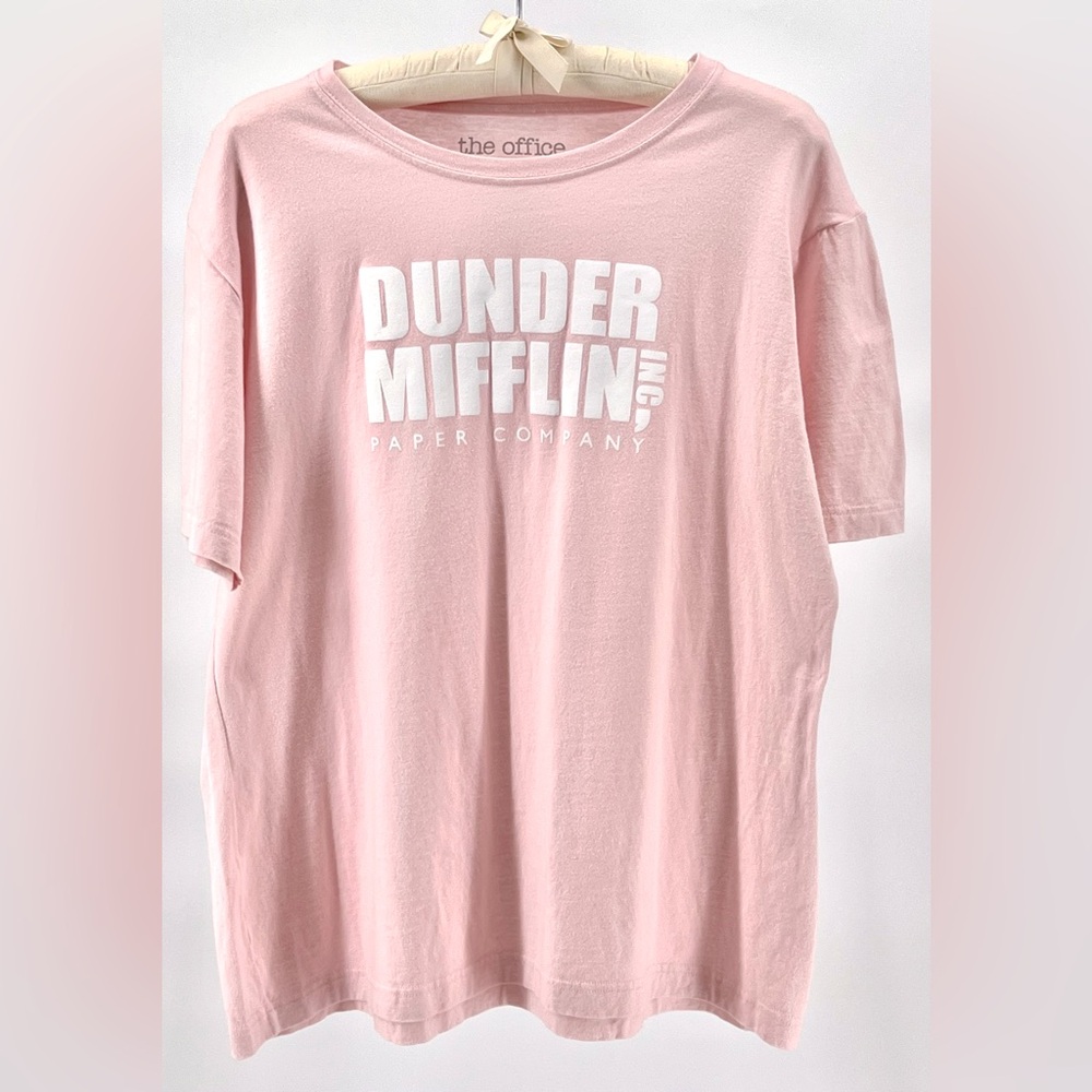 BoxLunch Exclusive The Office Ladies’ Pink Dunder Mifflin T-Shirt